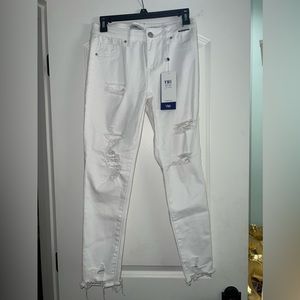 white distressed jeans